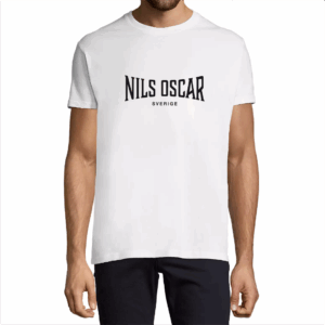 Vit t-shirt med svart tryck